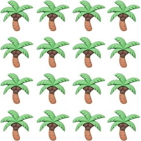 50 Pieces Resin Mini Coconut Tree Decoration Artificial Coconut Palm Flat Back Beads for Handmade DIY Material Home Party Supplies