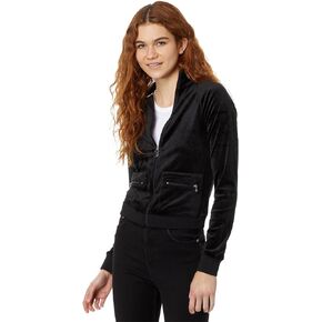 Juicy Couture Heritage Mock Neck Track Jacket with Back Graphic