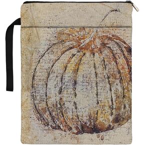 VNWEK Book Sleeve,Retro Fall Oak Leaf Book Sleeve Book Covers Book Protector Pouch with Zipper,Gifts for Book Lovers Readers,Book Cover for Paperback 9.4x12.1 Inch