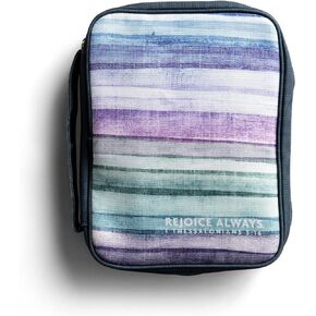 DaySpring - Rejoice Always - I Thessalonians 5:16 - Canvas Bible Cover, 10 1/4" x 7 1/4" x 2" (J8760)