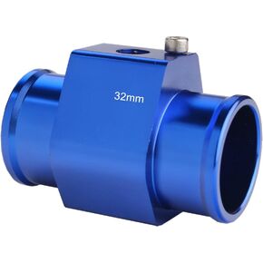 Dewhel Aluminum Black Water Temp Meter Temperature Gauge Joint Pipe Radiator Sensor Adaptor Clamps 26mm