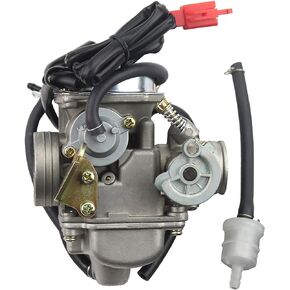 GOOFIT PD24J Carburetor 24mm Carb for 4 Stroke GY6 125cc 150cc ATV Go Karts Motorcycle Scooter Mopeds 152QMJ 157QMJ Engine