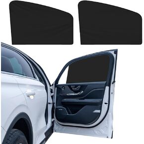 2-Pack Magnetic Car Window Sun Shades for Front and Rear Windshields - Universal UV Rays Protection, Sun Heat Block, and Privacy Covers for Automobiles (Back Windows)