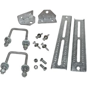 A.A 12" Galvanized Swivel Top Bunk Bracket Kit with Hardware for Boat Trailer, fits 3x3 Cross Members, Heavy Duty