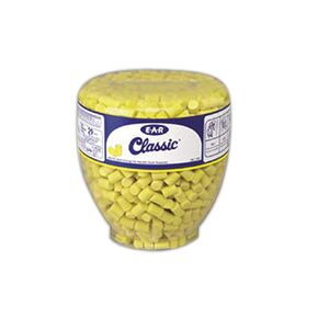 3M 10080529910018 391-1001 Classic Disposable Foam Uncorded Earplugs Refill Bottle, One Size Fits All (Pack of 500),Bright Yellow