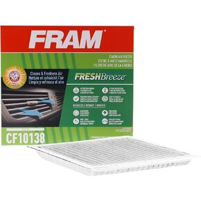 FRAM Fresh Breeze Cabin Air Filter with Arm & Hammer Baking Soda, CF10138 for Select Toyota Vehicles , white