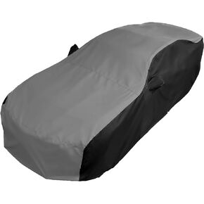 Camaro Indoor/Outdoor Car Cover - Ultraguard Plus Water Resistant UV Protection 300 Denier - Custom Fit for 2010-2024 Chevrolet Camaros (Gray/Black)
