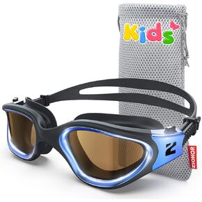 ZIONOR Kids Swim Goggles, G1MINI ULTRA Photochromic Polarized Swimming Goggles Boys Girls