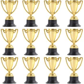 Toyvian Mini Trophies, 10/12/ 24 Pack Mini Gold Award Trophy Cups, Plastic Golden Trophies For Party Favors, Kids Classroom School Rewards, Competition Or Celebration Events Awards Props in Saudi Arabia