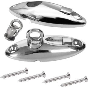 2PCS Fender Hanger 316 Stainless Steel Boat Fender Lock Kit Fender Hanger for Pontoon Boat Bimini Top Deck Hinge Quick Release Hinge Marine Hardware Accessories