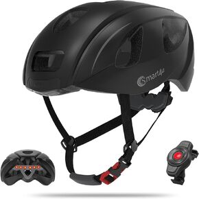 SH55M Smart Bluetooth Bike Helmet with Speakers & Built-in Microphone, Bike Helmet with Smart Turn Signals, Fall Detection, CE CPSC Certified, Bike Helmet with Rear Light for Adults Men Women