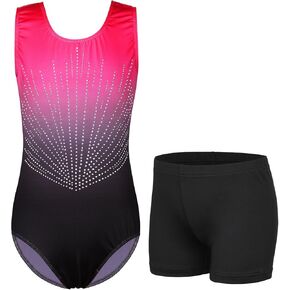 BAOHULU Girls Gymnastics Leotards One-piece 3-14 Years Practice Outfit