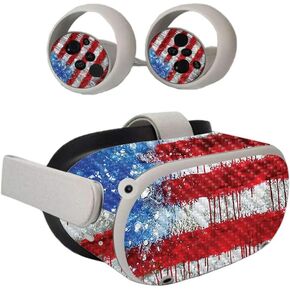 MightySkins Carbon Fiber Skin Compatible with Oculus Quest 2 - Colors Dont Run | Protective, Durable Textured Carbon Fiber Finish | Easy to Apply | Made in The USA