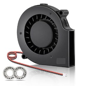 Small 12V DC Centrifugal Brushless Blower Fan High Speed Inflatable Turbo Fan Replacement Dual Ball Bearing 75mm x 30mm 2Pin