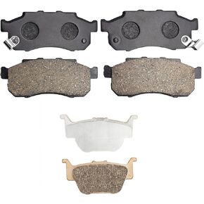 Brake Pads Front Ceramic Rear Sintered for Honda Pioneer 700 500 520 SXS700 SXS500 SXS520 2014-2023, OEM# 06451-HL3-A00 06452-HL3-A00 06435-HN8-016