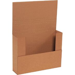AVIDITI Small Shipping Boxes 12.125"L x 9.125"W x 1"H, 50-Pack | Foldable Corrugated Cardboard Crush-Proof Box for Shipping, Packing, Moving and Storage