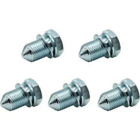 Oil Drain Plug Pilot Point With Washer Gasket M14x1.5mm Fit for VW,Audi, Seat, Replace 090-171, N90813201, N90813202,N91101401 (5-Pack)