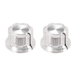 uxcell 2pcs 6.4mm Shaft Hole Potentiometer Volume Control Rotary Knobs Effect Pedal Knobs Yellow