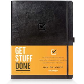 Planner for Productivity - 1 Year Undated Daily Planner, 8.5- x 11- - Sturdy & Smart Organizer for Goal Setting - Personal Organizer for Men & Women