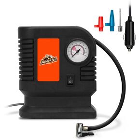 Armor All Portable 100PSI Tire Inflator -Air Pump for Car, Bicycle, Truck Tires, (Multi-Purpose Nozzles & Built-in Storage) Roadside Assisstance, Car Accessory