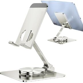 Rotatable Foldable Phone Stand for Desk, Fully Adjustable Desktop Holder Cradle Dock Compatible with iPhone 14 13 12 11 Pro Max Xr, Nintendo Switch, Tablets, All Phones(Pink) in Saudi Arabia