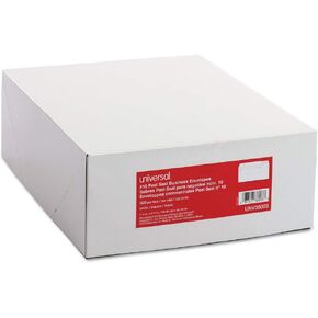 Universal UNV36003 Peel Seal 4.13 in. x 9.5 in. #10 Square Flap Business Envelopes - White (500/Box) in Saudi Arabia