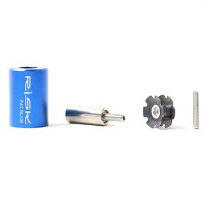 Bike Star Nut Setting Tool Kit - Fork Setter Installer with 1 Star Nut and 1 Spare Positioning Screw for Mountain and Road Bicycles MTB, Fits 1 1/8 Inch Tubes