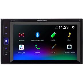 Pioneer DMH-241EX 6.2" Digital Multimedia Receiver (Does not Play Discs) with Built-in Bluetooth, Amazon Alexa, and Built-in Android Music Control Bundled with + (1) Bullet Style Back-up Camera