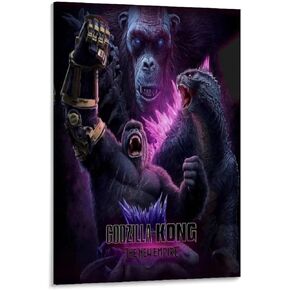 Godzilla X Kong Poster The New Empire Poster Movie Posters for Wall Decor, Scary Movie Poster Bedroom Decor, Horror Movie Posters for Room Aesthetic 12x18inch(30x45cm)