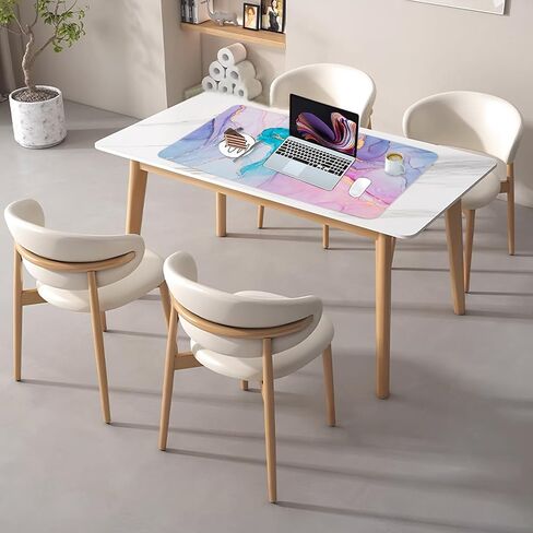 Desk Mat, Desk Pad Dual Leather Sided Desktop Mat for Office and Home, Desk Organization and Accessories Ideal for Large Mouse Pad and Desk Mats on Top of Desks (Purple Marble 31.5"x 15.7") in Saudi Arabia