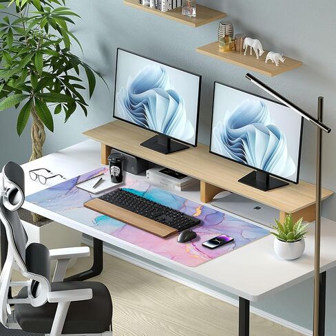 Desk Mat, Desk Pad Dual Leather Sided Desktop Mat for Office and Home, Desk Organization and Accessories Ideal for Large Mouse Pad and Desk Mats on Top of Desks (Purple Marble 31.5"x 15.7") in Saudi Arabia