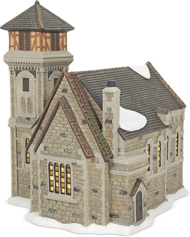 Department 56 Porcelain Dickens Village St. Pancras Old Church Lit Building, 9.25 Inch, Multicolor in Saudi Arabia