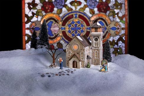 Department 56 Porcelain Dickens Village St. Pancras Old Church Lit Building, 9.25 Inch, Multicolor in Saudi Arabia