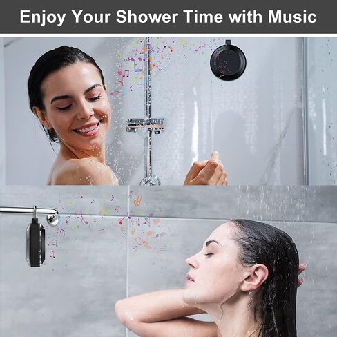 Bluetooth Speakers,Portable Wireless Outdoor Speaker with HD Soun, IPX7 Waterproof Shower Speaker, TWS, Enhanced Bass, 6H Playtime,Built in Mic for Sports, Pool, Beach, Hiking, Camping (Black) in Kuwait
