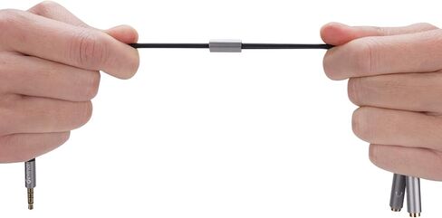 مقسم سماعة رأس ديفينال، مقسم ميكروفون سماعة الرأس، مقسم صوت trrs مقاس 3.5 مم، 1/8 بوصة 4 أقطاب ذكر إلى 2 موصل محول سلك محول أنثى مزدوج 2 حزمة in Kuwait