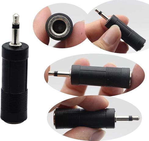 CGTime Golden Plated 3.5mm Mono 1/8 inch Audio Male to 6.35mm 1/4 inch Female Jack Converter Cable Cord Adapter (25CM/10Inch) in Saudi Arabia
