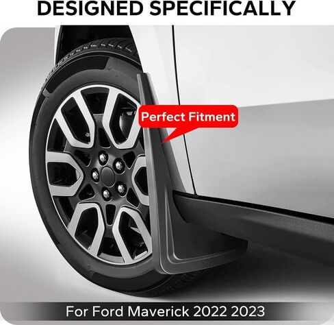 اللوحات الطينية لسيارة Ford Maverick 2022 2023 2024، واقيات الطين من الرذاذ لا تتطلب الحفر متوافقة مع ملحقات Ford Maverick 2022+ مجموعة من 4 قطع in Saudi Arabia