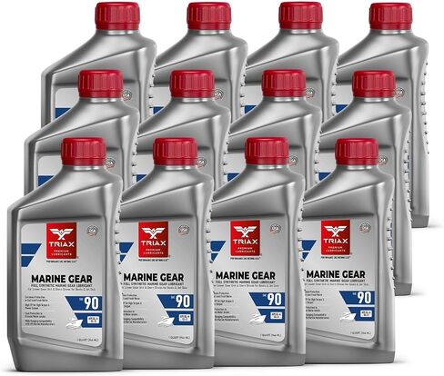 TRIAX Marine Gear Oil SAE 90 - Full Synthetic - Compatible with All Stern Drives, Bow Thrusters, and Lower Gear Units in All Boats and Jet Ski from All OEM's (1 Quart) in Saudi Arabia
