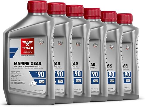 TRIAX Marine Gear Oil SAE 90 - Full Synthetic - Compatible with All Stern Drives, Bow Thrusters, and Lower Gear Units in All Boats and Jet Ski from All OEM's (1 Quart) in Saudi Arabia