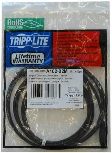 Tripp Lite Toslink Digital Optical SPDIF Audio Cable, 1M (3-ft.) (A102-01M),BLACK,1 meter in Saudi Arabia