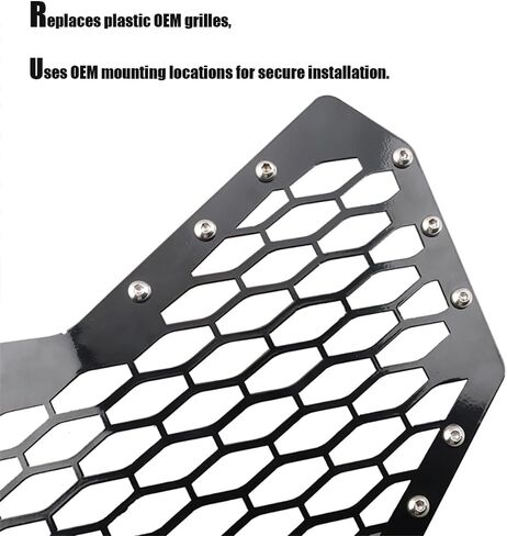 شبكة شبكية من الفولاذ الأسود، شبكة أمامية X3، شبكة ممتصة للصدمات لـ Can-Am Maverick X3 2016 2017 2018 2019 2020 2021 2022 2023 (Mesh Grille-B) in Kuwait