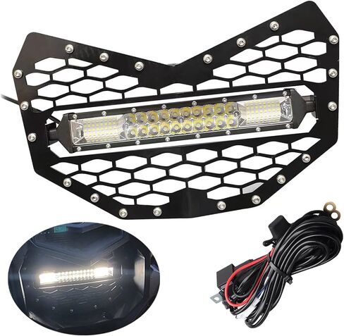 Black Steel Grille Grill Mesh, X3 Front Mesh Grille, Bumper Grill for Can-Am Maverick X3 2016 2017 2018 2019 2020 2021 2022 2023 (Mesh Grille-B) in Saudi Arabia