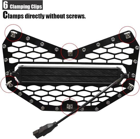Black Steel Grille Grill Mesh, X3 Front Mesh Grille, Bumper Grill for Can-Am Maverick X3 2016 2017 2018 2019 2020 2021 2022 2023 (Mesh Grille-B) in Saudi Arabia