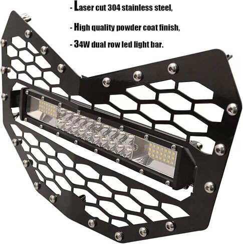Black Steel Grille Grill Mesh, X3 Front Mesh Grille, Bumper Grill for Can-Am Maverick X3 2016 2017 2018 2019 2020 2021 2022 2023 (Mesh Grille-B) in Saudi Arabia