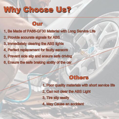 مستشعر سرعة العجلات ABS من جانب الراكب الأمامي الأيمن متوافق مع موديلات مختارة من تويوتا، 2006-2018 RAV4 in Kuwait