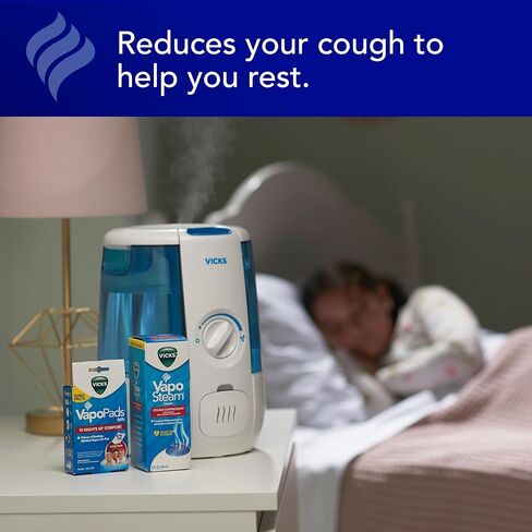 Vicks VapoSteam Medicated Liquid with Camphor, a Cough Suppressant, 8 Oz – VapoSteam Liquid Helps Relieve Coughing, for Use in Vicks Vaporizers and Humidifiers in Saudi Arabia