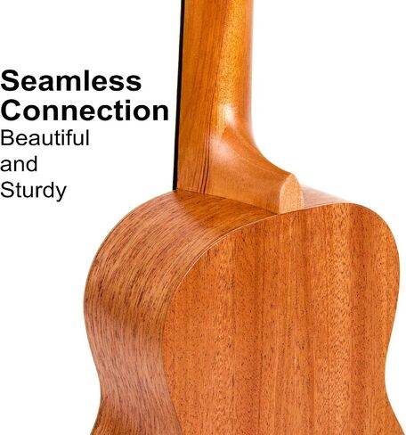 Kmise, 4 Ukulele Soprano Uke Mahogany 21 Inch Ukelele with Beginner Kit (Gig Bag Tuner Strap String Instruction Booklet), 26 inch (MI2169) in Saudi Arabia