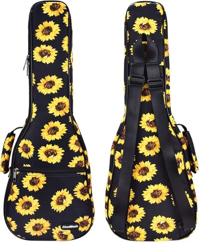 CLOUDMUSIC Ukulele Case Gig Bag حقيبة ظهر مبطنة للسوبرانو 21 بوصة (سوبرانو، أناناس) in Kuwait