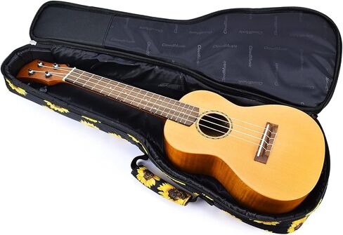 CLOUDMUSIC Ukulele Case Gig Bag حقيبة ظهر مبطنة للسوبرانو 21 بوصة (سوبرانو، أناناس) in Kuwait