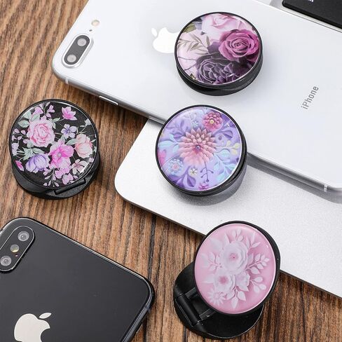 4 قطع من حاملات قبضة الهاتف على شكل زهور ورقية، حامل توسيع للإصبع على شكل زهرة، قبضة موسعة متوافقة على نطاق واسع مع معظم الهواتف والحافظات، قبضة قابلة للطي للهواتف والأجهزة اللوحية in Kuwait